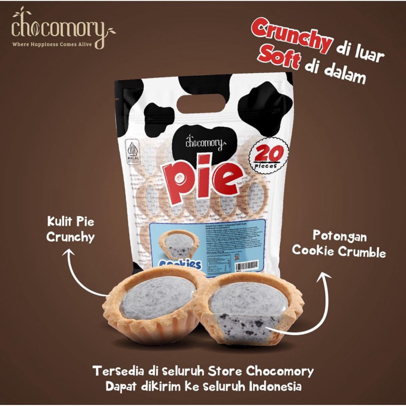 

Chocomory Cookies N Cream Pie 500g Kulit Crunchy
