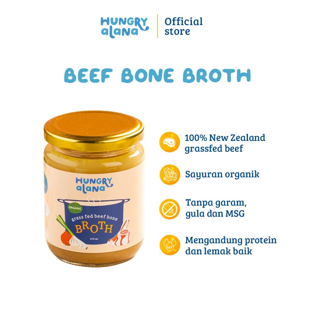 

Hungry Alana - Organic GrassFed Beef Bone Broth - Kaldu Tulang Sapi Organik