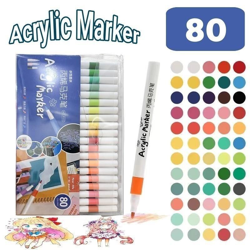 

Spidol Akrilik acrylic marker menggambar anak Spidol Akrilik DIY Painting Spidol Pastel spidol acrylic