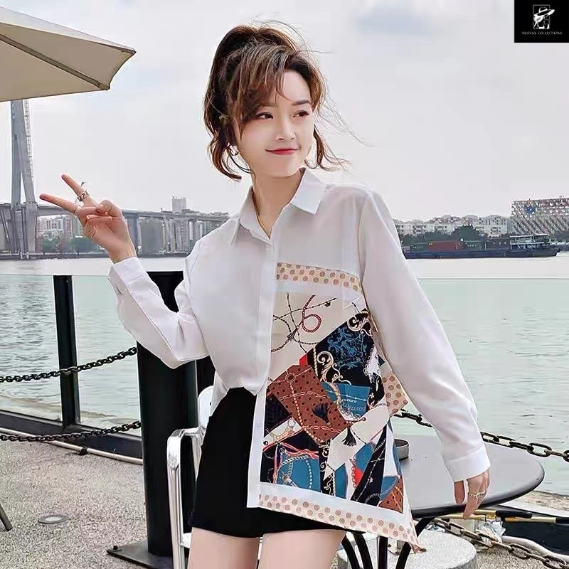 Susana ID Kemeja Abstrak Import T113