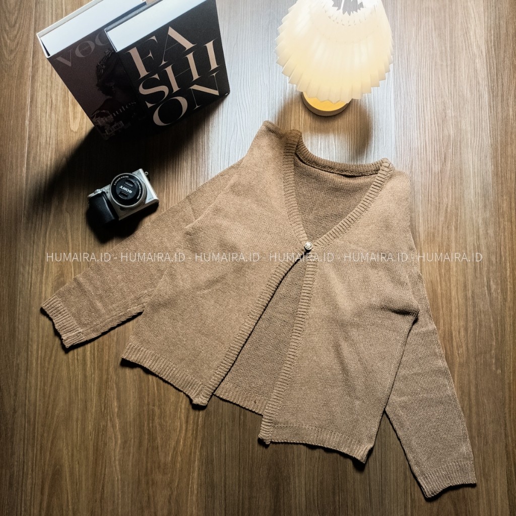 Cardigan Crop RIK 0525 MANJA Crop Cardigan Rajut atasan wanita korean style Keren