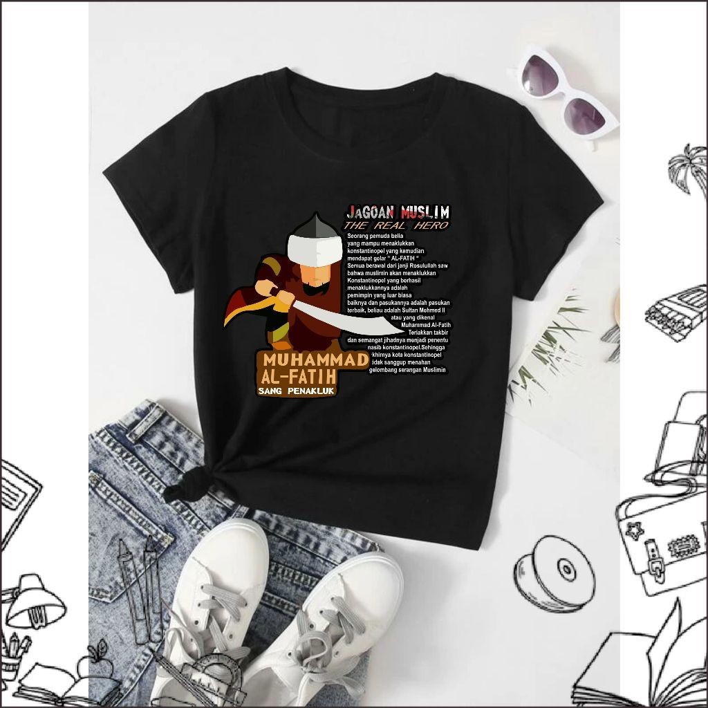 SC Kaos Tshirt Anak Muhammad AL Fatih Motif Muslim Islami Keren Unisex Usia 1-10 Thn Fashion Kids 31