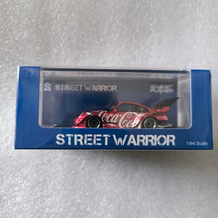 DIECAST STREET WARRIOR 1/64 PORSCHE RWB 993 COCA COLA HIGH WING