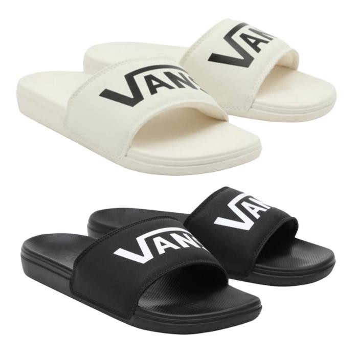SANDAL VANS SLIDE ON LA COAST VANS BLACK ORIGINAL - Putih