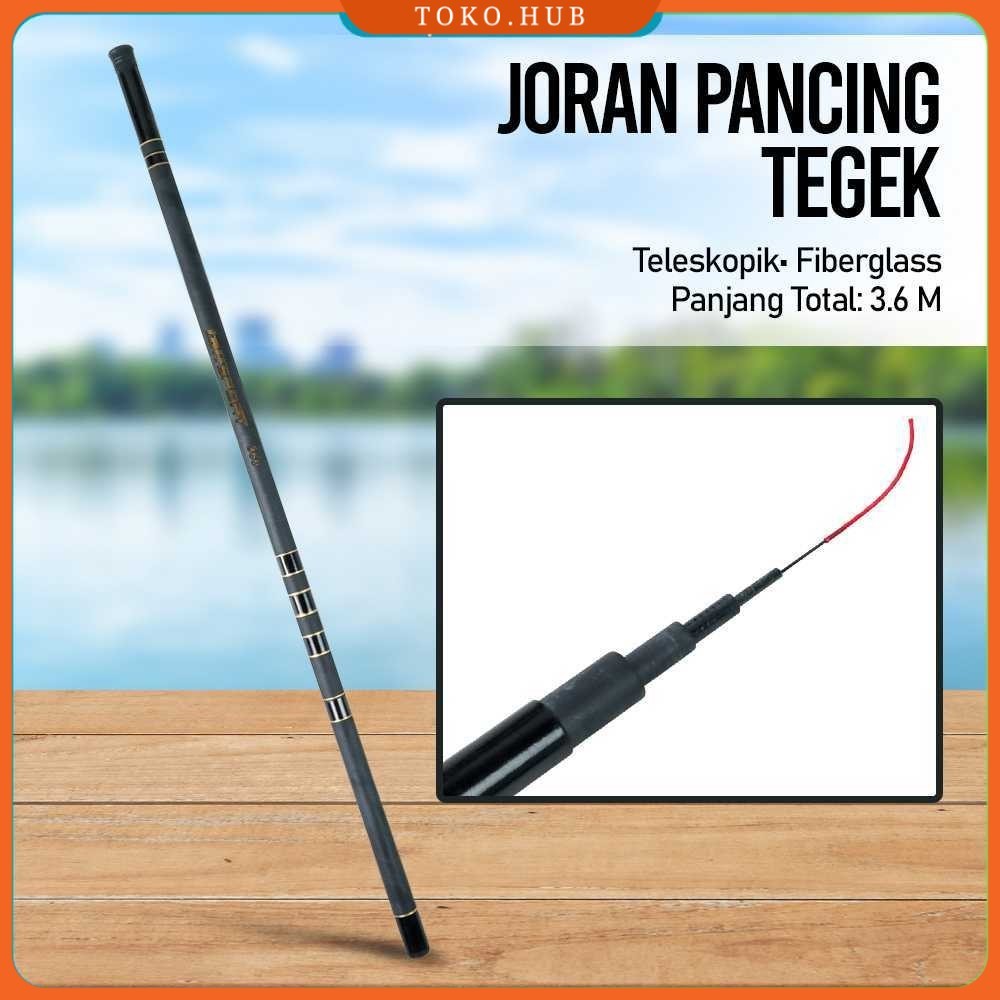 TaffSPORT Joran Pancing Tegek Fiberglass Fishing Rod - 360