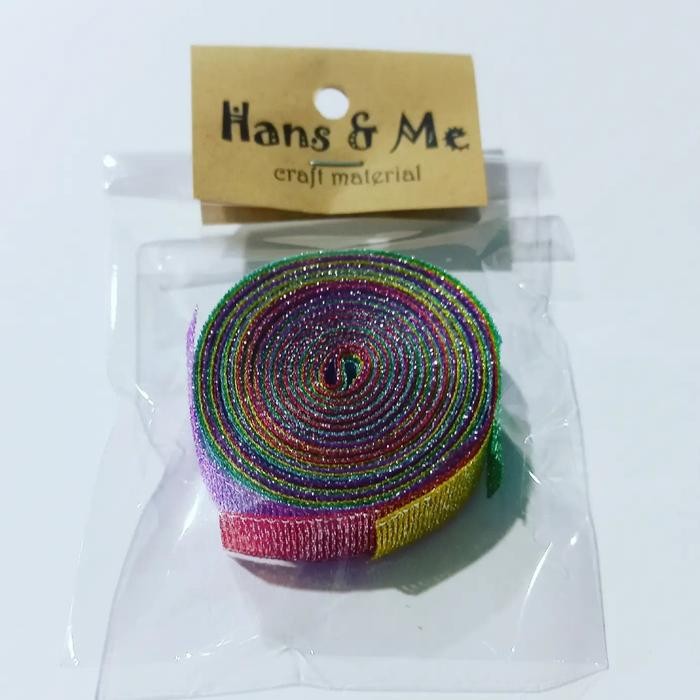 Pita Metalik 1/2" Warna Warni 12mm (5pcs @1meter)