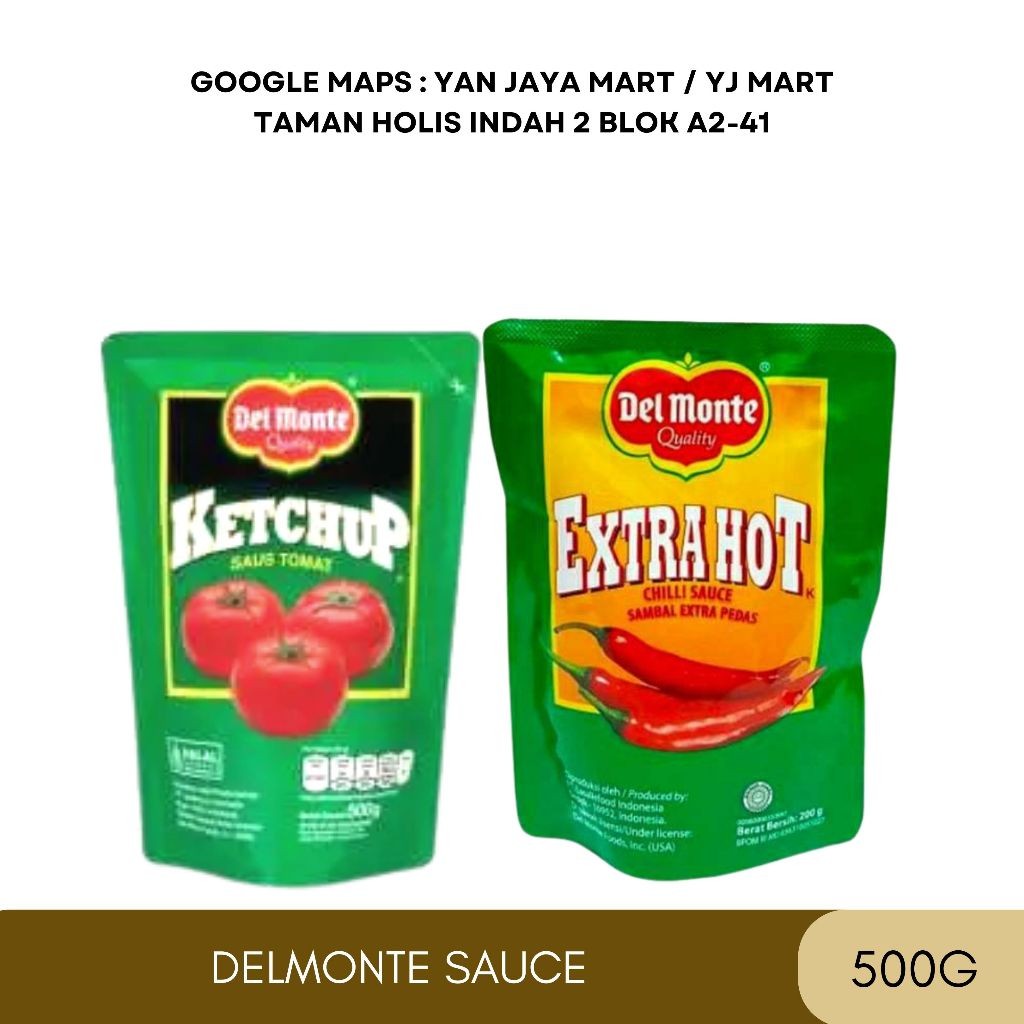 

Del Monte / Delmonte Saus Pouch 500g [ Saus Tomat / Saus Sambal ]