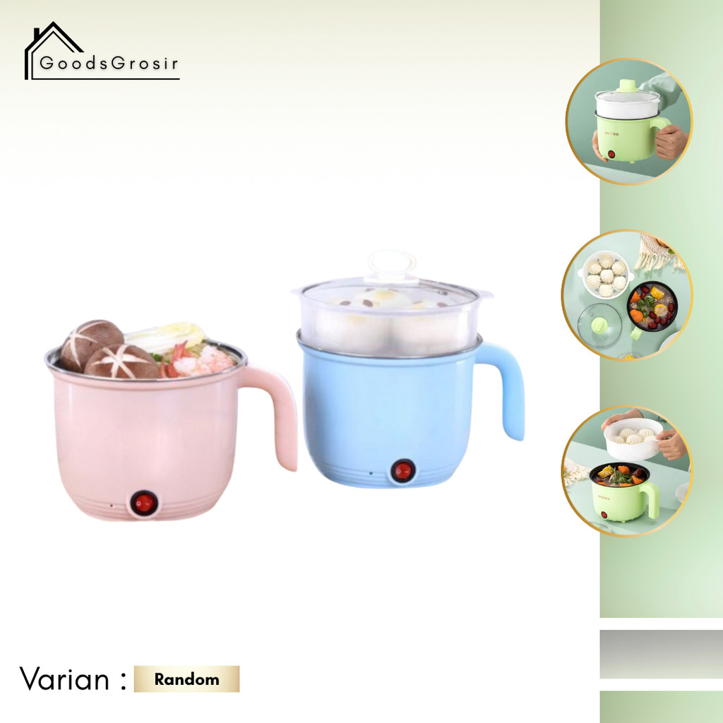 Goods Panci Elektrik Mini | Panci Listrik Free Kukusan | Panci Penggoreng