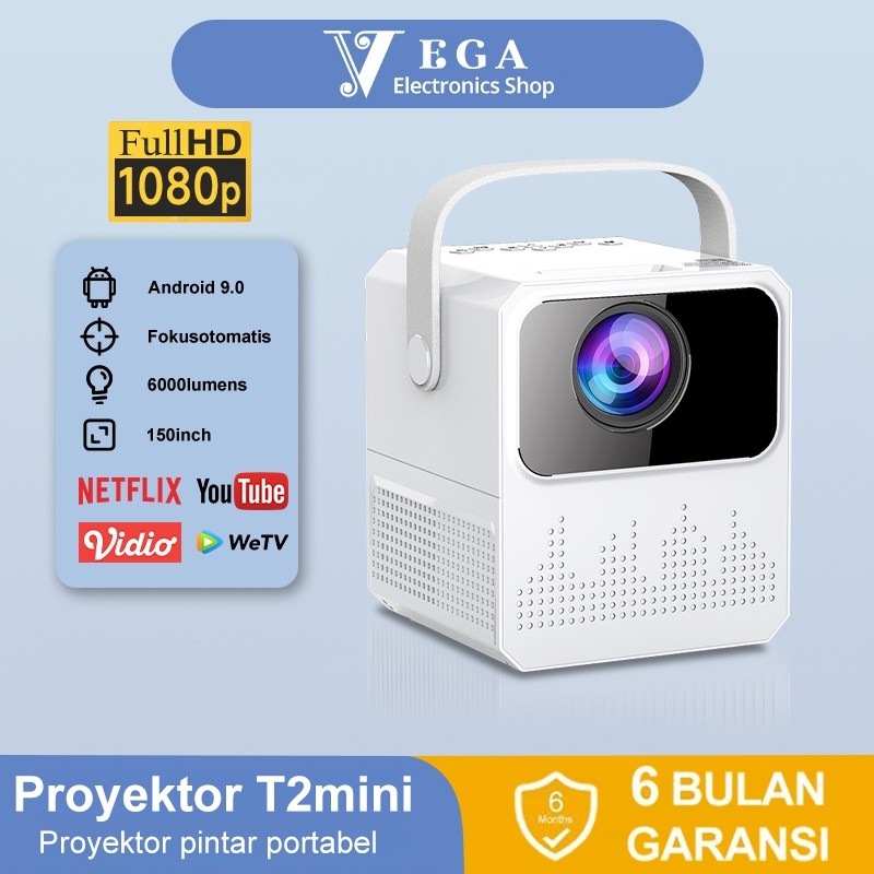 Proyektor androidT2mini  8000 lumens1080P FHD Home-Theater ProyektorProyektor Mini Portable HP