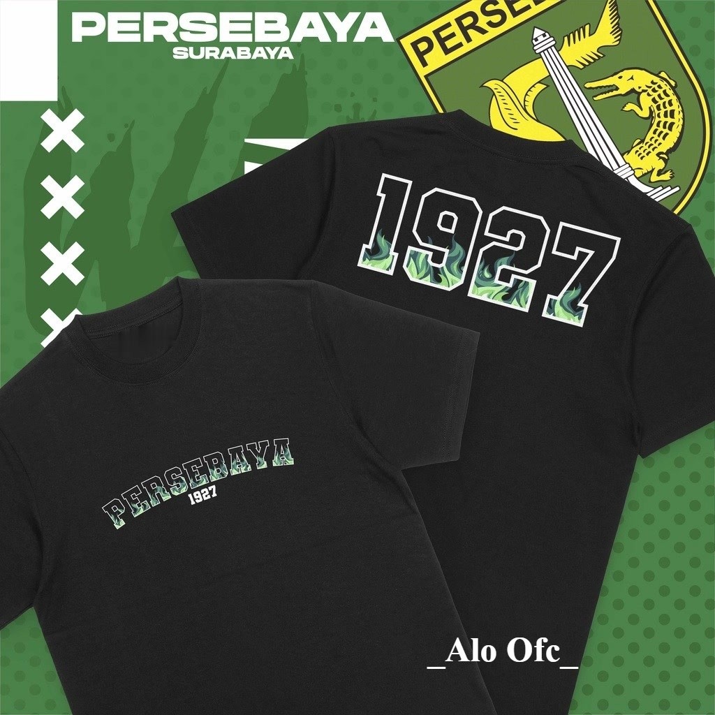 Kaos Persebaya Surabaya Anak & Dewasa"Fire Persebaya " - Bonex/Salam Satu Nyali Wani/Bajul Ijo
