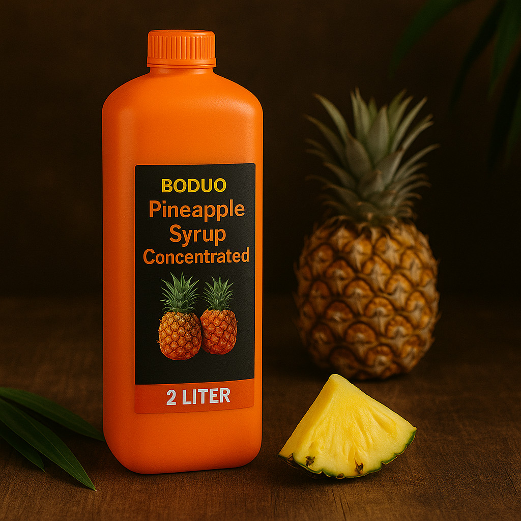

BODUO PINEAPPLE SYRUP CONSENTRATED - Sirup Konsentrat Nanas Premium - Minuman Cafe, Restoran, Momoyo, Tianlala- Halal Murah Distributor resmi - 2liter