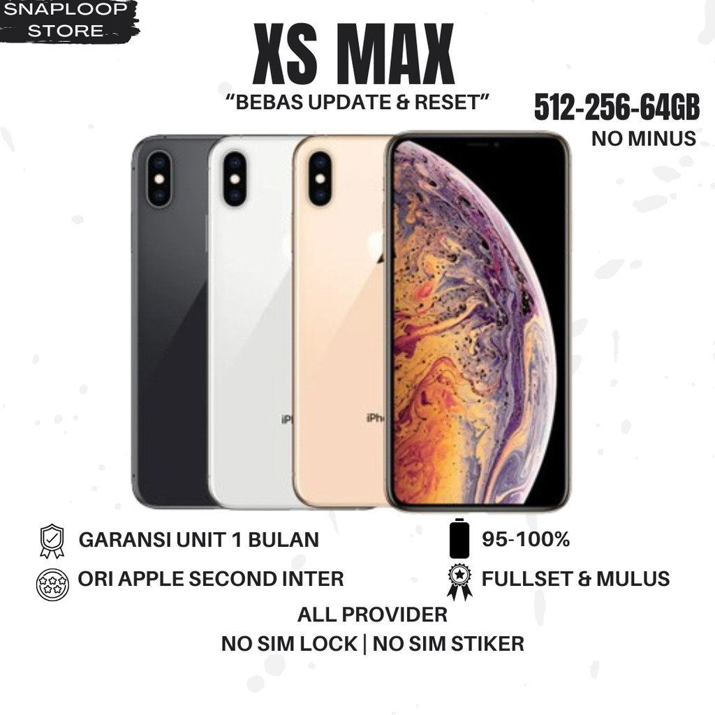 iphone normal xsmax second no minus 512gb 256gb 64gb original 100% fullset mulus like new ip xs max