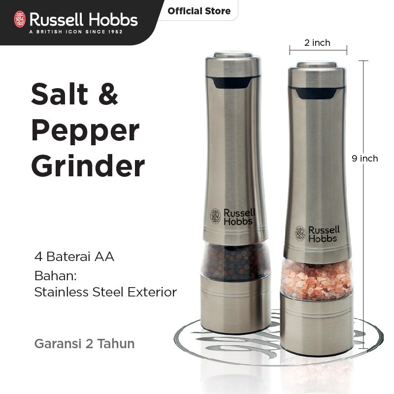 

Russell Hobbs Classic Salt & Pepper Grinder RHPK4000 / Penghalus Lada dan Garam