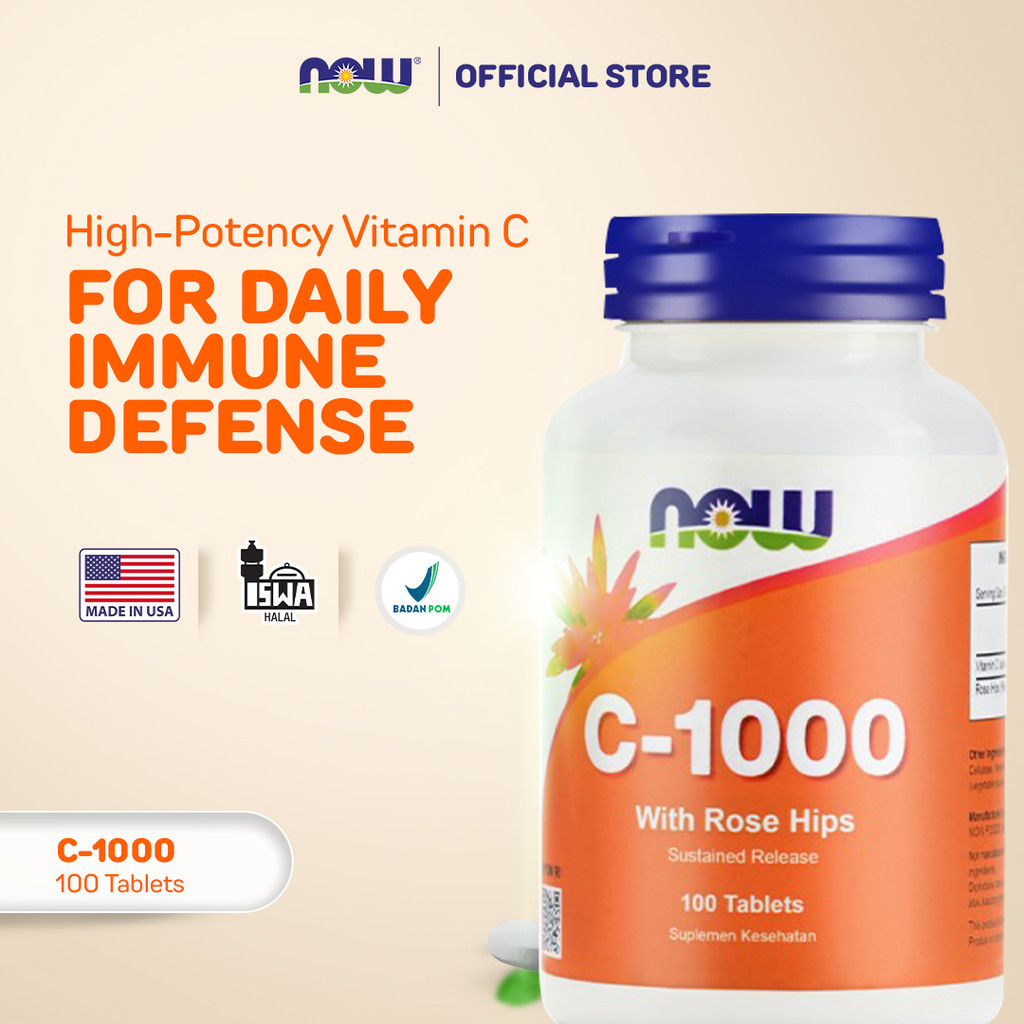 

NOW Supplements, Vitamin C-1000, 100 Tablets