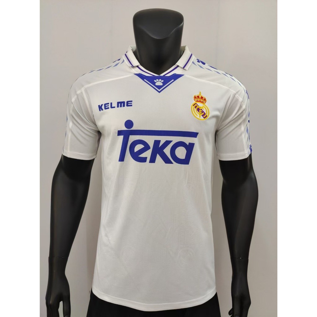 NEW READY STOK LANGSUNG KIRIM BAJU JERSEY BOLA REAL MADRID HOME RETRO 1996 1997 KELME JERSEY RETRO J