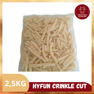 

LL Hyfun Kentang Goreng Crinkle Cut 11 MM French Fries Kemasan 2,5kg/bag - 2.5 kg