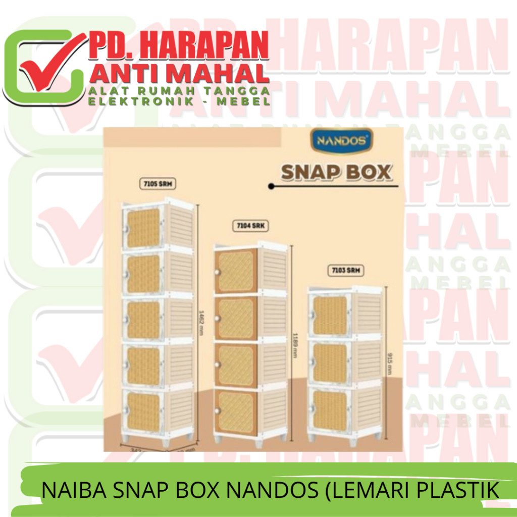 NAIBA SNAP BOX NANDOS/NAIBA 7103/NAIBA 7104/NAIBA 7105/LEMARI PLASTIK NAIBA