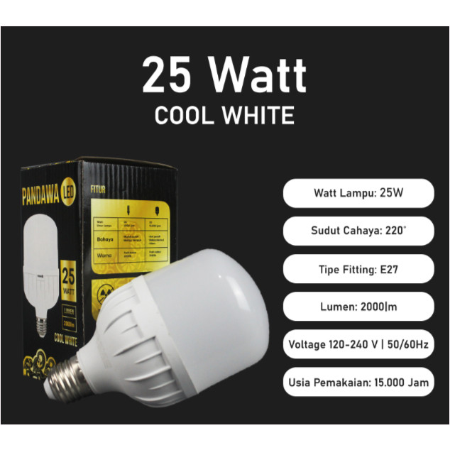 LAMPU LED 25WATT PANDAWA TIPE KAPSUL 25 WATT