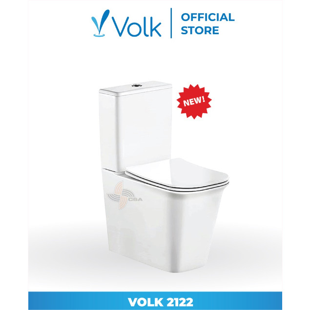 KLOSET TOILET DUDUK CLOSET Volk 2122 & Closet Duduk White 660 & 680 TOILET TUTUP SOFT CLOSED