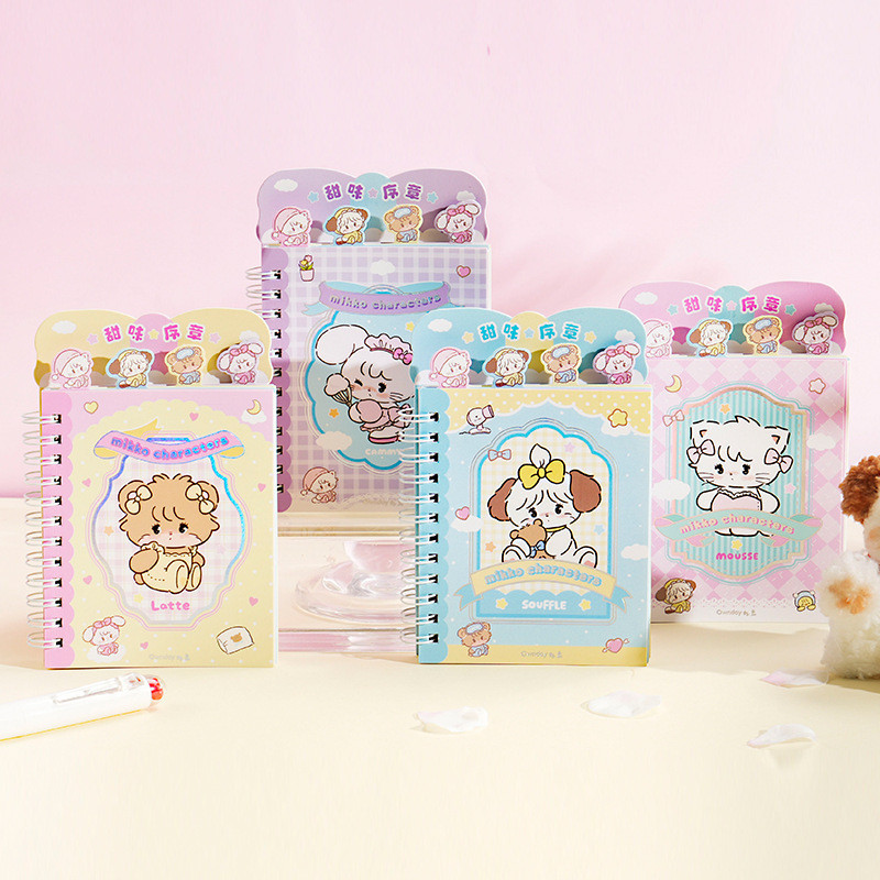 

8pcs Mikko Coil Notebook Stationery Supplies Anime Mikko Series Cartoon Coil Notebook Portable Words Book For Students Prizes