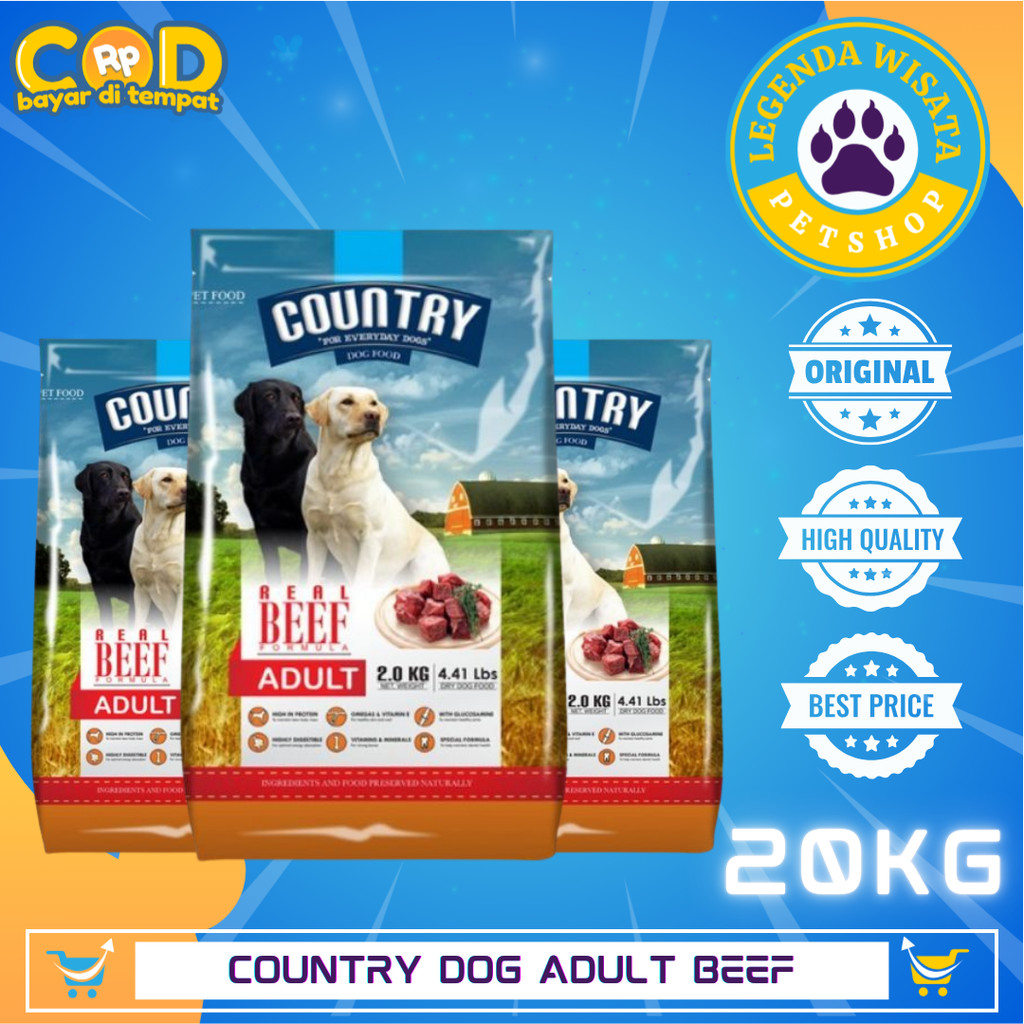 Country Dog food Adult Beef 18kg