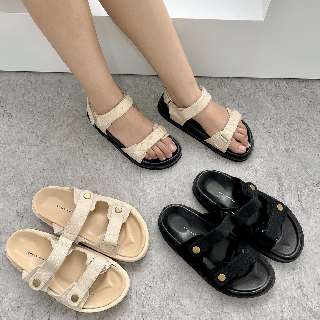 [BIG SALE] [GURLBUCKET] Naggie Sandal & Hakkie Sandal / Sandal Flat "Sandal Wanita"