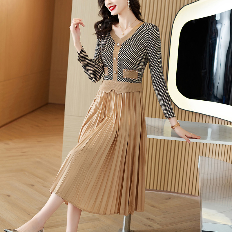 Rok Lipit Modis untuk Wanita, Rok Lipit Model Klasik, Rok Lipit Modis, Panjang Jahitan, Slim-Fit, Ro