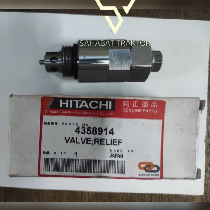 Relief valve assy Hitachi Zaxis 110 Zaxis 200 Zaxis 210 4358914 berkualitas