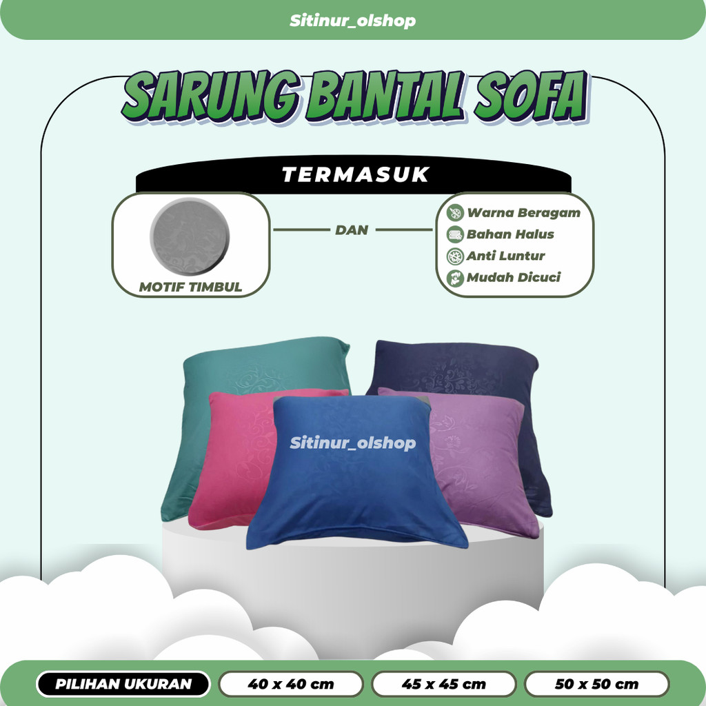 Sarung Bantal Sofa Polos Emboss - Sarung Bantal Sofa Homemade