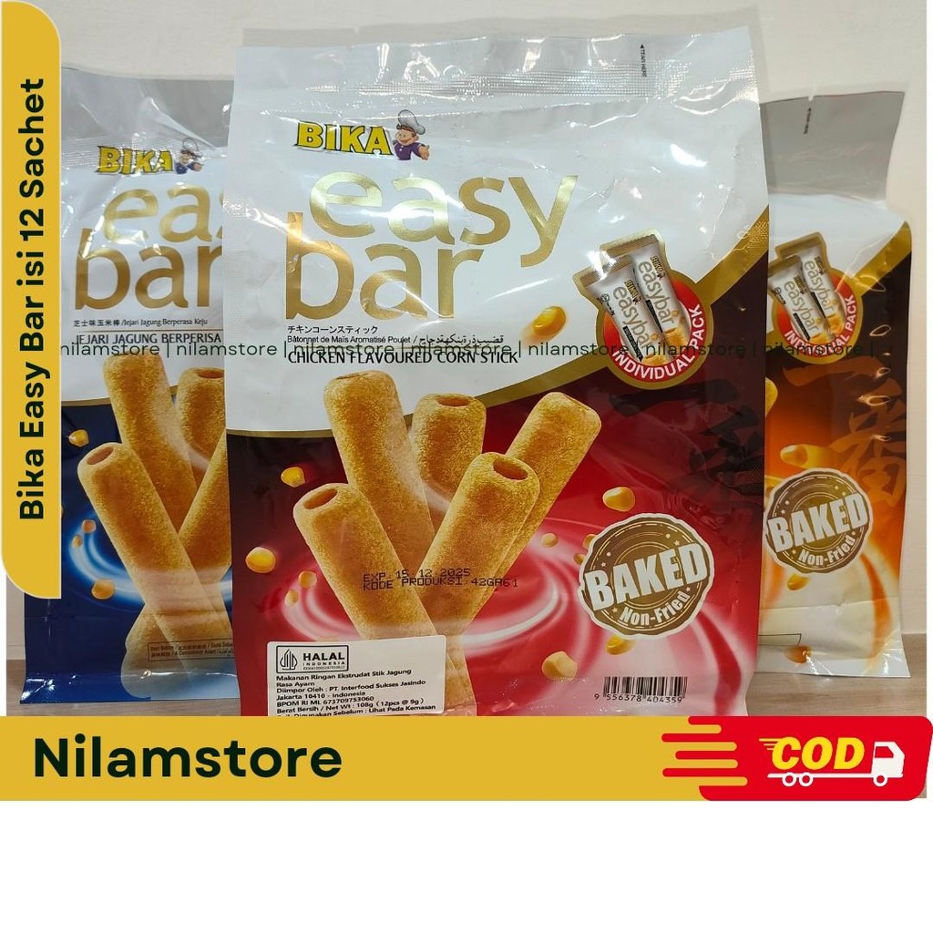 

Bika Easy Bar 108g isi 12 pcs - Stik Jagung Snack Jagung Camilan