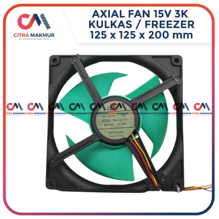 CAT99 Axial Fan Kulkas Sharp Inverter Kipas Kondensor Evaporator Chiller Freezer 12,5 cm Tebal 2 15 
