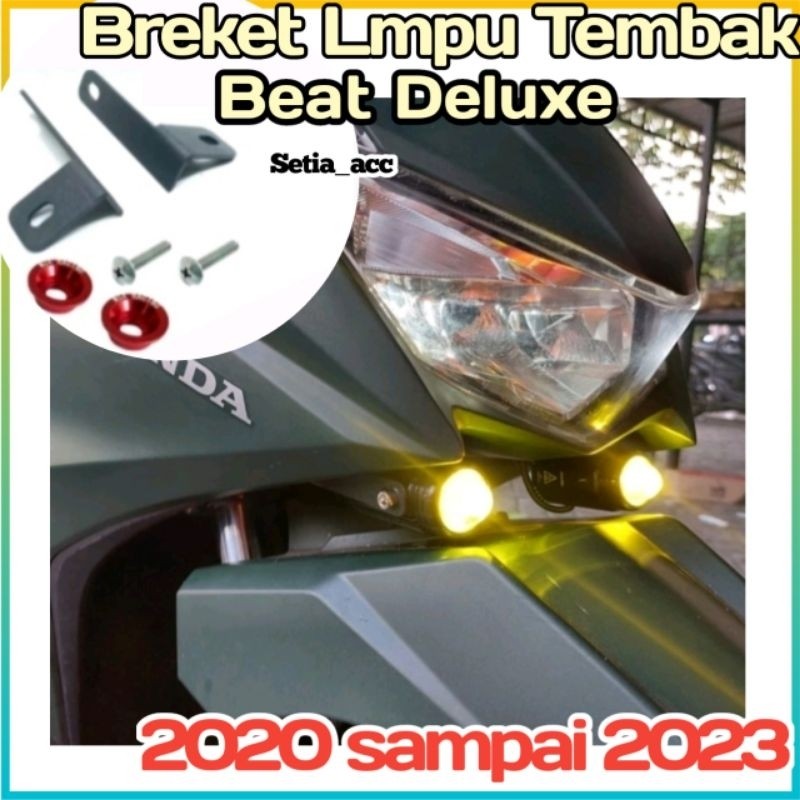 Breket Dudukan Lampu Tembak Beat Deluxe Beat New 2020 2021 2022 2023