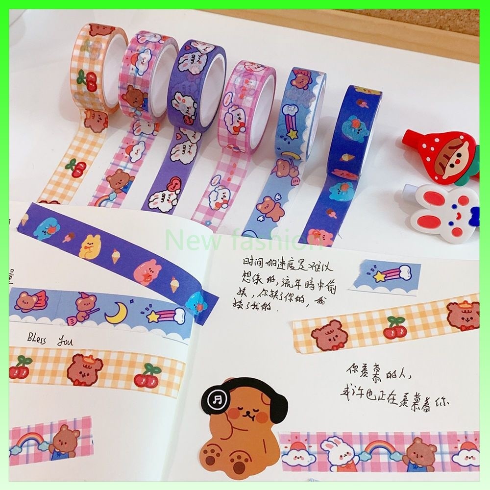 

stiker cartoon / pita pelekat cartoon/Hangsu Paper Tape Washi Tape Korea Jepang Mini