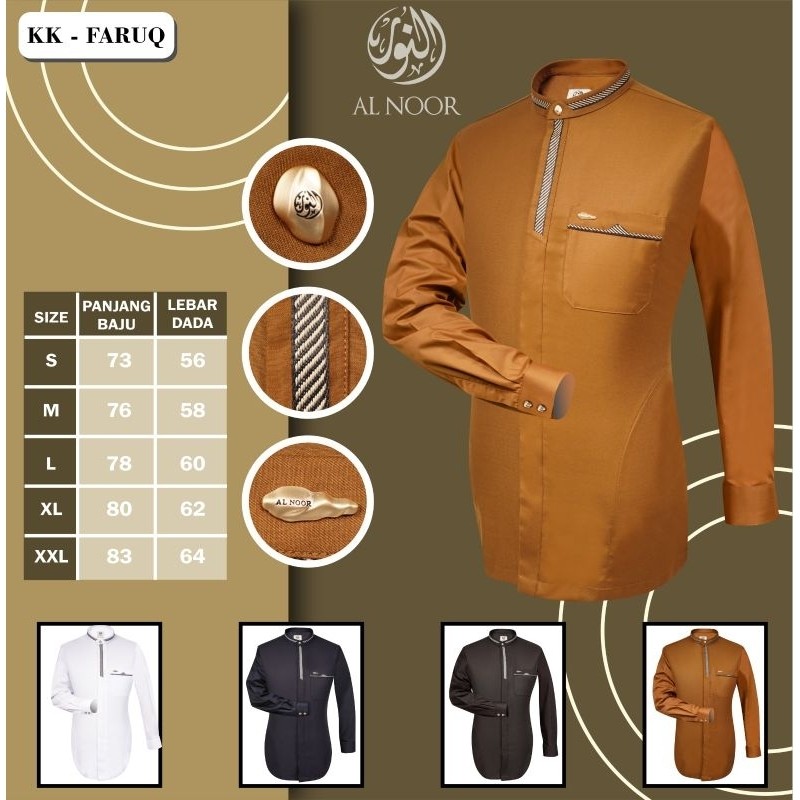 Koko Al Noor Kemeja Kemko Premium Panjang Faruq