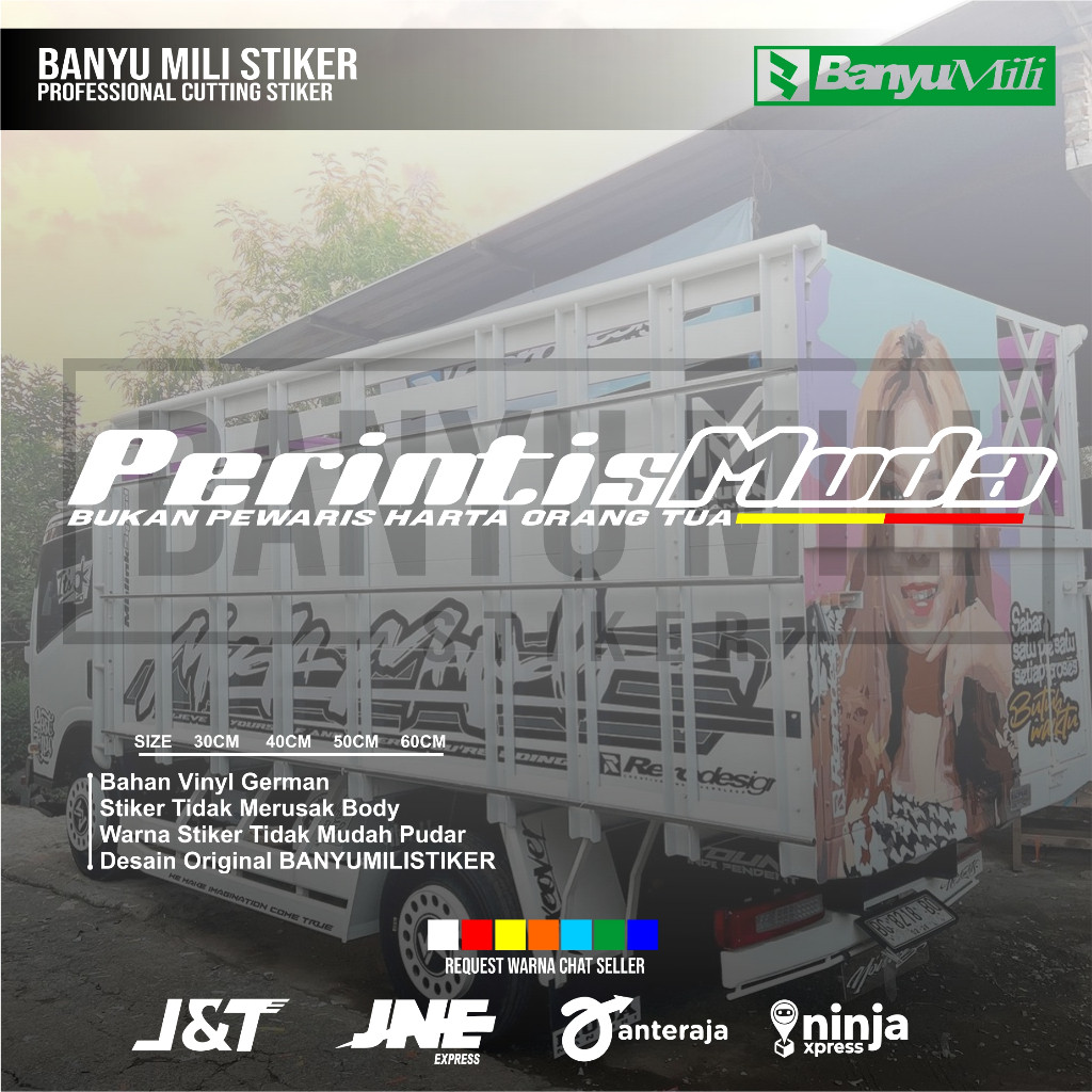 Stiker Kaca Truk Perintis Muda Cutting Variasi Kaca Mobil Pickup Truk Sticker Perintis Muda