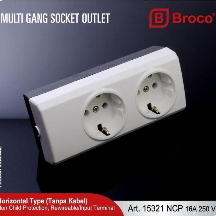 Stop Kontak Tanpa Kabel / Stop Kontak 2 Lubang / Stop Kontak