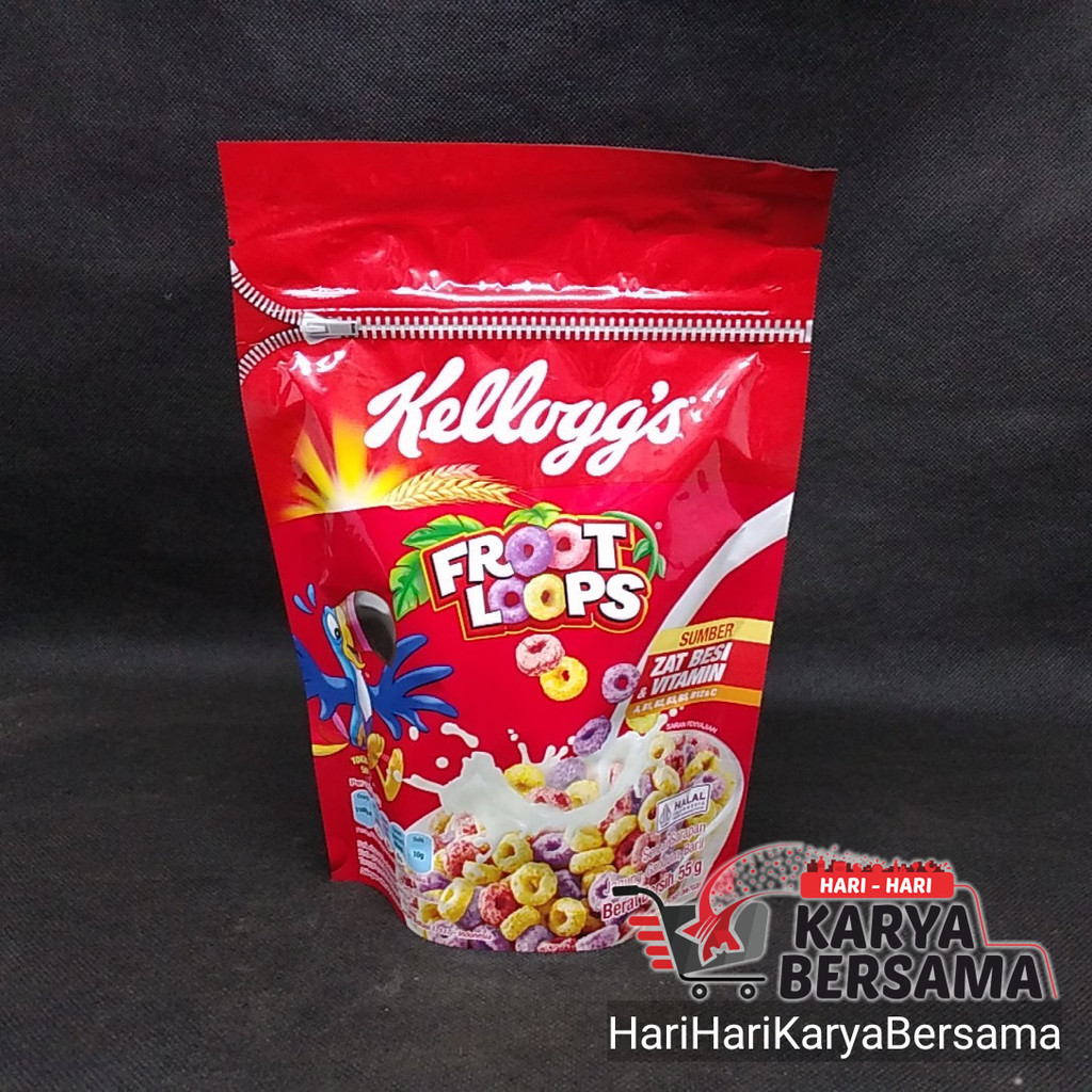 

CEREAL SARAPAN KELLOGG'S FROOT LOOPS SEREAL POUCH 55GR