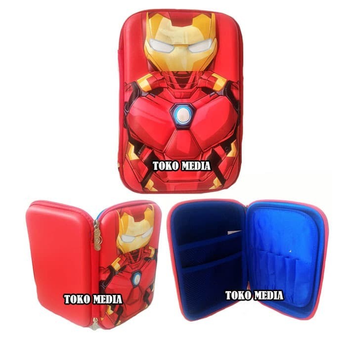 

[Collection New] Kotak / Tempat Pensil Organizer Karakter Ala Smiggle - IRON MAN