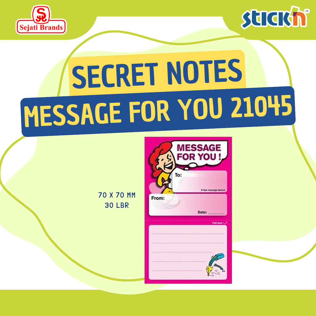 

Stick'n Private Notes Secret Note 21045 Message for you