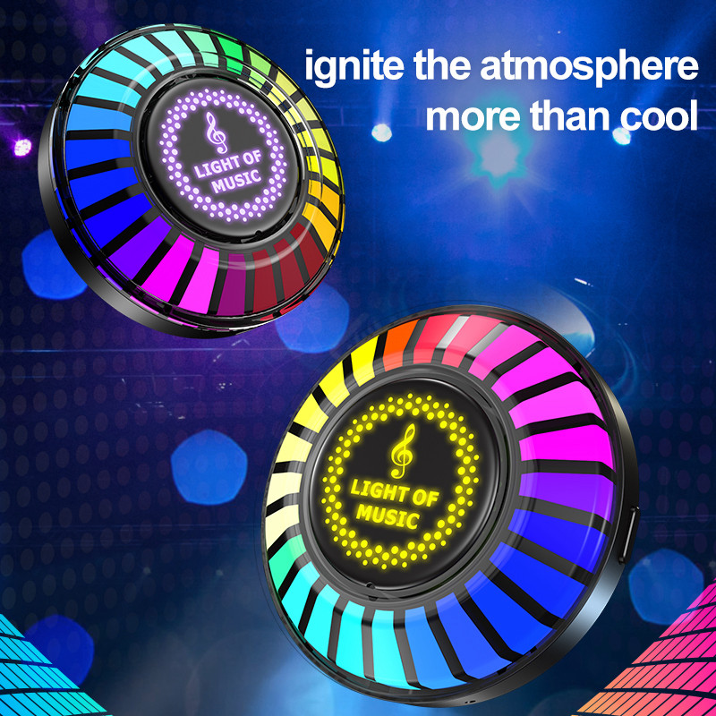 RGB LED Magnetic Pickup Lights Rhythm Light  APP Control Music Car Rechargeable Ambient Light Rhythm