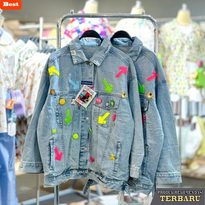 jaket jeans wanita jacket jeans wanita oversize jacket tebal kekinian korean jeans