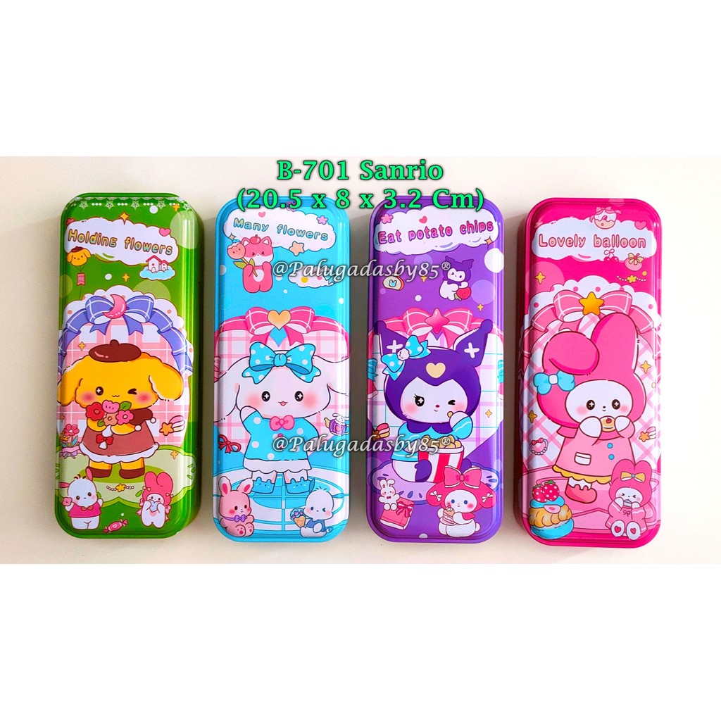 

(1 Biji) Kotak Pensil Kaleng Sanrio 20.5 x 8 x 3.2 Cm / Tempat Pensil Kaleng GXIMP B-701 Sanrio
