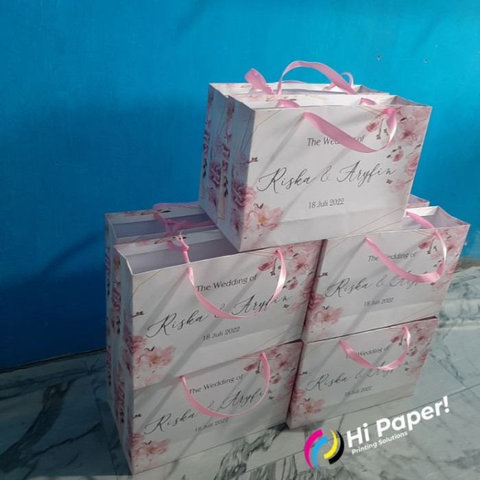 

RB001 Paper Bag Bridesmaid Murah Desain Custom Ukuran Besar