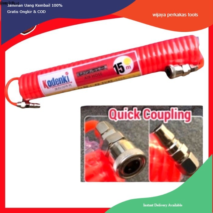 Selang recoil 15 meter kodenki selang angin kompresor 15 meter