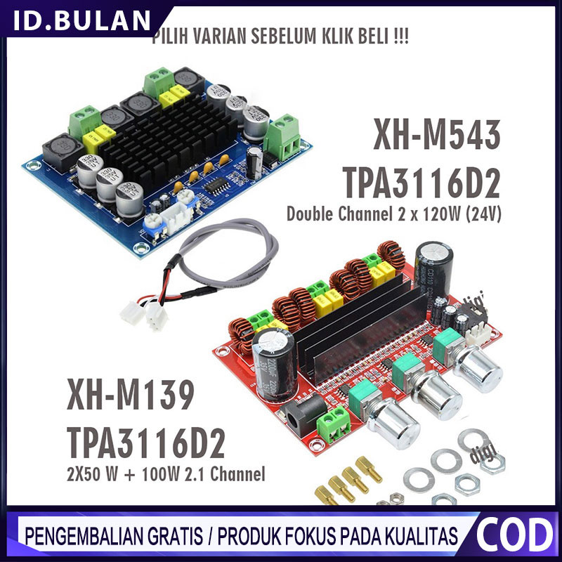 IC ORI VERSI 1 32 PIN TPA3116D2 2.1 POWER AMPLIFIER CLASS D MH-139 2X50W 1X100W KIT SUBWOOFER DC 12-