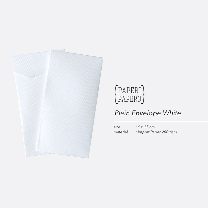 

White Plain Amplop - Angpao Putih Polos Premium Kertas Import (5 Pcs)