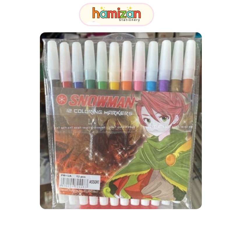 

Spidol 12w warna Snowman 1 set Murah Berkualitas