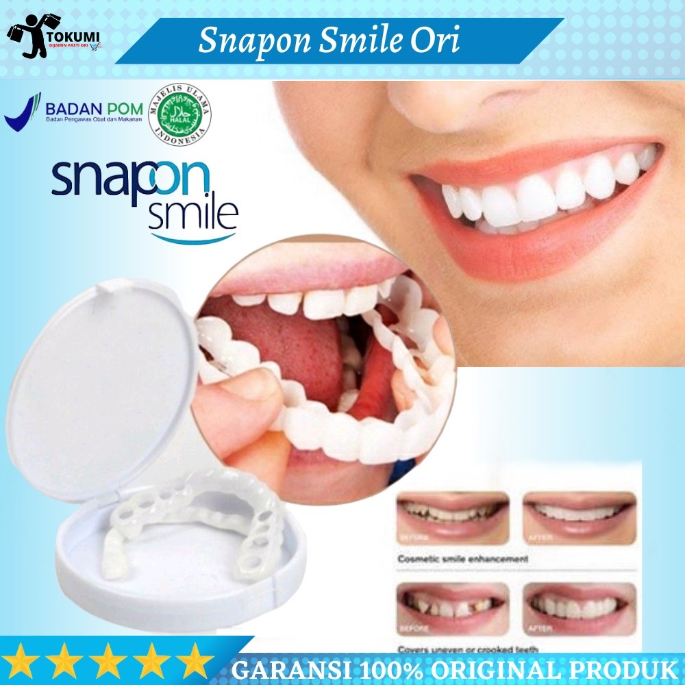 snap on smile/ gigi palsu gigi palsu instan atas bawah snap on smile original