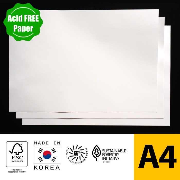 

Kertas Acid Free Arte Ultra White 248 gsm A4 FSC - 1x Grayboard