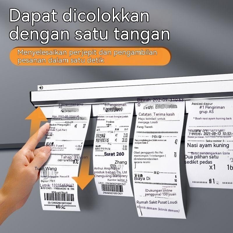 “COD”【bill holder】 Penjepit Resi Makanan/Klip Uang/Klip Tanda Terima/Klip Pesanan Baja Tahan Karat/K